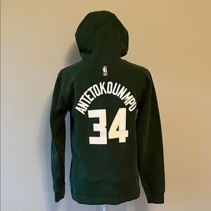 NBA Dark Green Nike Bucks Antetokounmpo Hoodie #34
